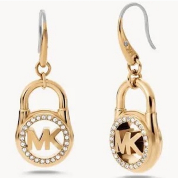 Michael Kors Jewelry - Michael Kors Lock drop Earrings 🔒